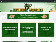 Tablet Screenshot of edinahockeyassociation.com